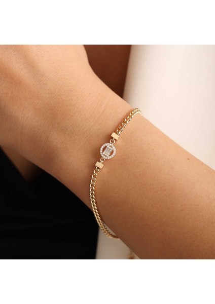Baget Gurmet Zincirli Altın Bileklik CGKBLK0023