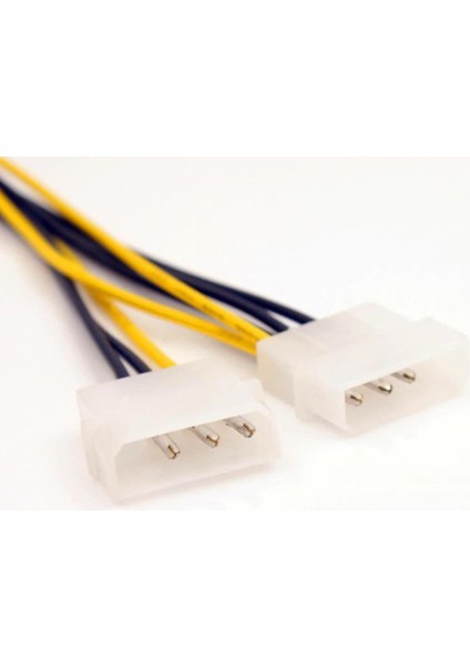 PrimeX Plus PX-4260 2xmolex To 8 Pin Ekran Kartı Güç Kablosu Çevirici, 4pin To 8pin Ekran Kartı Güç Kablosu