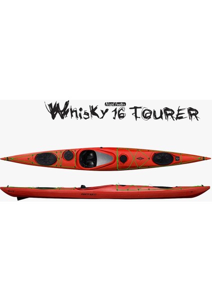 Whisky 16 Tourer Rudder & Skeg Kano-Kırmızı