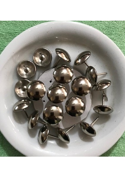 Kabara Raptiye Koltuk Çivisi Renk Krom Düz Çapı 16MM 20'li