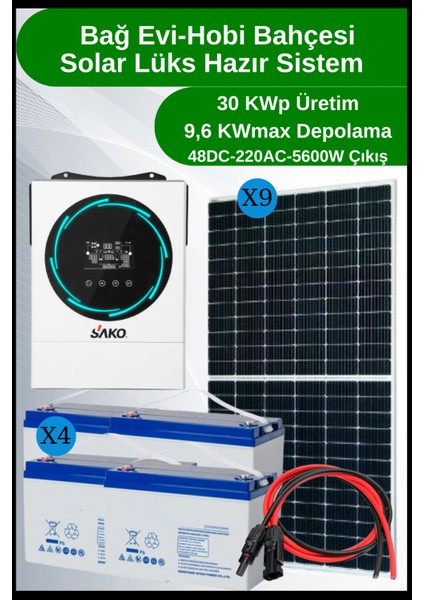 N&d Lighting Bağ Evi Hobi Bahçesi Lüks Konfor Solar Paket 30KWP