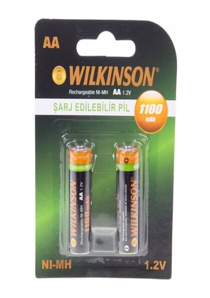 Wilkinson Aa Şarj Edilebilir Kalem Pil 1100MAH 2li Paket 4013
