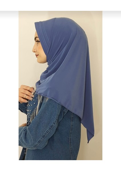 Takmatik Hazır Eşarp Hijap Indigo