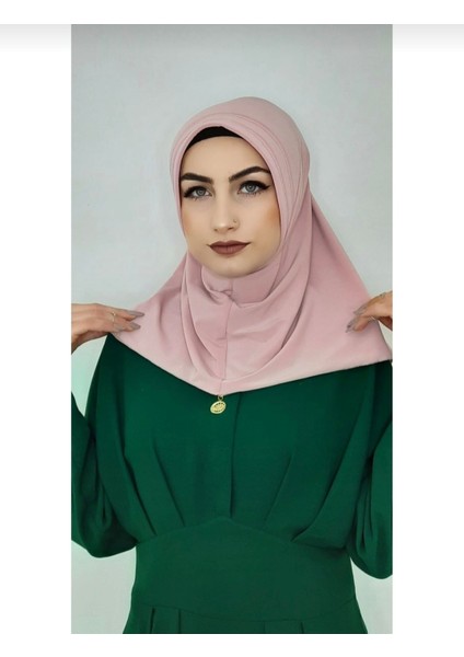 Takmatik Hazır Eşarp Hijap Pudra