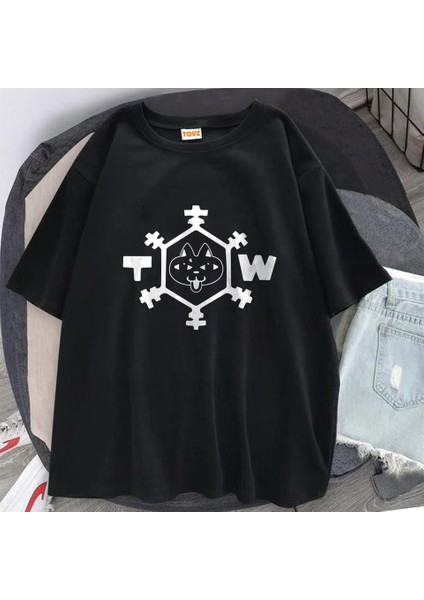 Tokyo Revengers Symbol Baskılı Siyah Oversize T-Shirt fiyatları