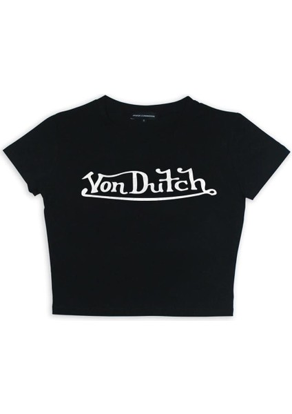 Von Dutch Baskılı Siyah Crop fiyatları
