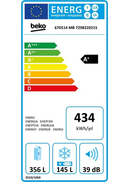 670514 MB No Frost Buzdolabı