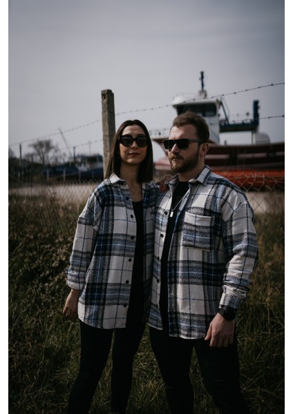 Oversize Mavi Tek Cepli Oduncu Gömlek fiyatları