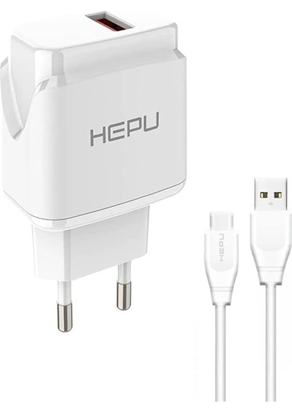HP617T 2.1A Seyahat Şarj Aleti Usb-Type-C Kablo Set