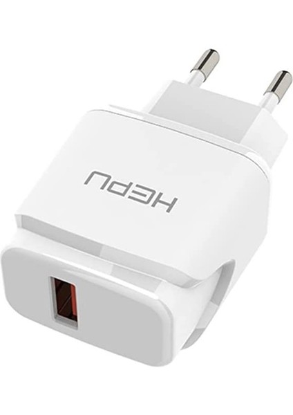 HP617T 2.1A Seyahat Şarj Aleti Usb-Type-C Kablo Set