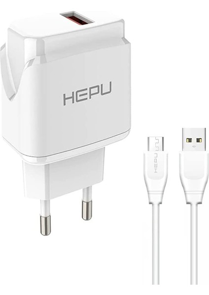 HP617M 2.1A Seyahat Şarj Aleti Usb-Micro USB Kablo Set