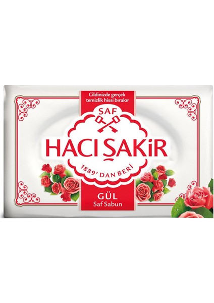 Hacı Şakir Banyo Sabunu Gül 150 gr Tekli Paket x 6