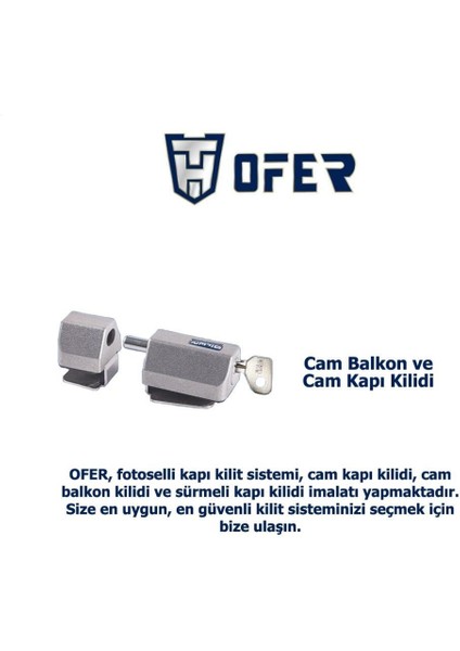 Ofer Cam Kapılar ve Cam Balkonlar Için Güvenlikli Emniyet Kilidi Yeni Tip