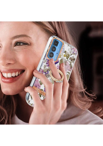 Motorola Moto Edge 20 Pro Mor Şakayık Için Çiçekler Tpu Kılıf (Yurt Dışından) fiyatları