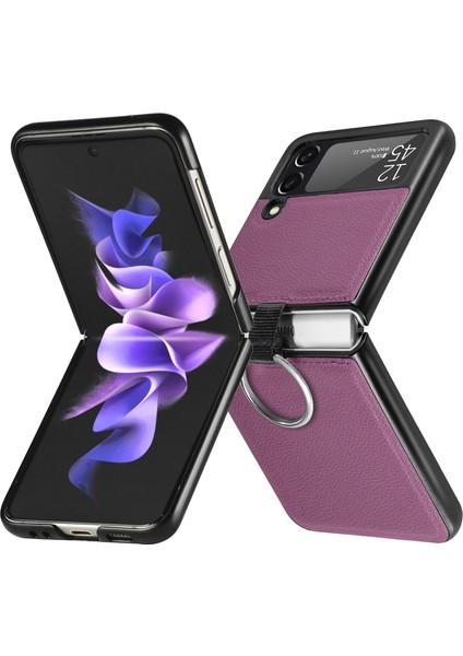 Samsung Galaxy Z Flip3 Için Litchi Desen Katlama Kılıfı 5g Mor (Yurt Dışından) fiyatları