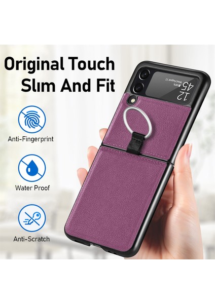Samsung Galaxy Z Flip3 Için Litchi Desen Katlama Kılıfı 5g Mor (Yurt Dışından) indirimleri