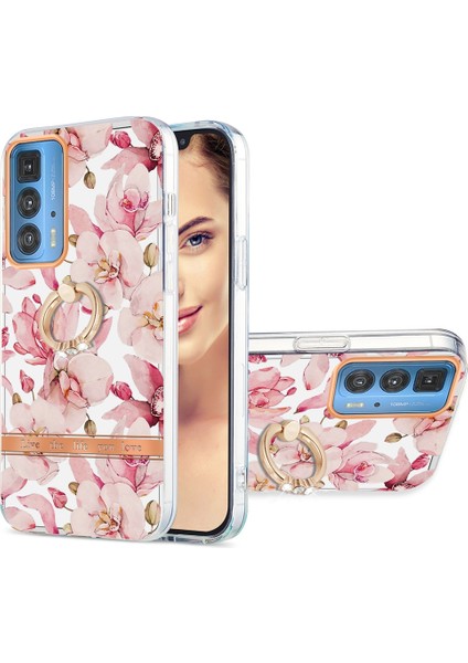 Motorola Moto Edge 20 Pro Pink Gardenia Için Çiçekler Tpu Kılıf (Yurt Dışından)