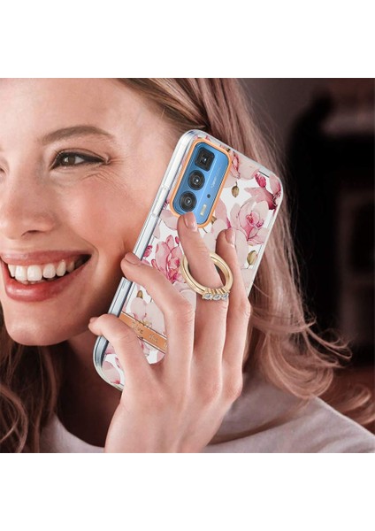 Motorola Moto Edge 20 Pro Pink Gardenia Için Çiçekler Tpu Kılıf (Yurt Dışından) fiyatları