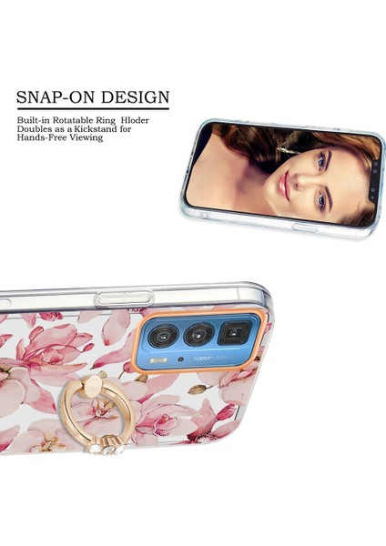 Motorola Moto Edge 20 Pro Pink Gardenia Için Çiçekler Tpu Kılıf (Yurt Dışından) modelleri