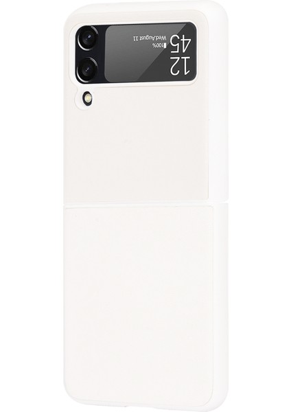 Samsung Galaxy Z Flip3 5g Beyaz Için Düz Doku Telefon Kılıfı (Yurt Dışından)