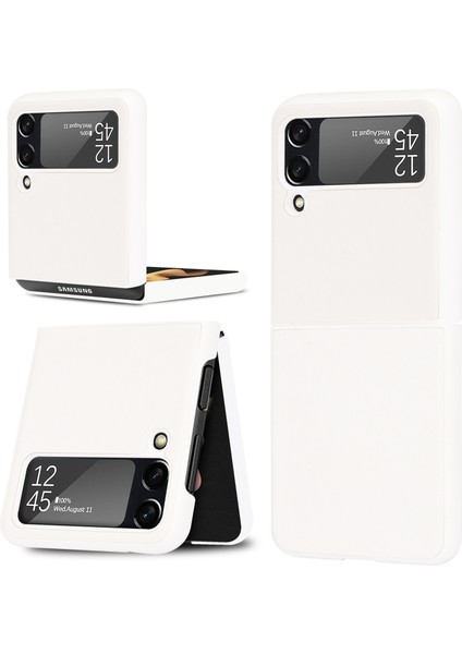Samsung Galaxy Z Flip3 5g Beyaz Için Düz Doku Telefon Kılıfı (Yurt Dışından) fiyatları