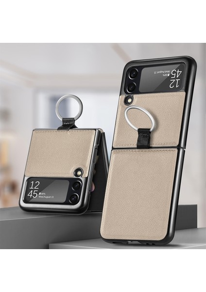 Samsung Galaxy Z Flip3 5g Gri Için Litchi Desen Katlama Kutusu (Yurt Dışından) modelleri