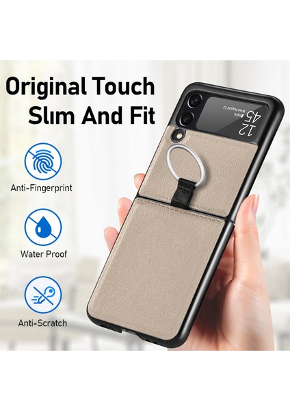 Samsung Galaxy Z Flip3 5g Gri Için Litchi Desen Katlama Kutusu (Yurt Dışından) indirimleri