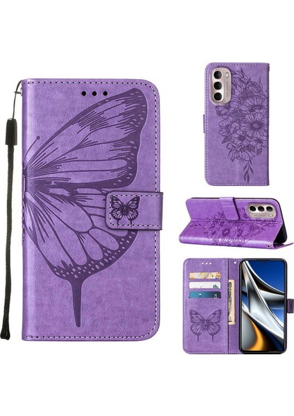 Motorola Moto G Stylus 4g 2022 Light Mor Için Kabartmalı Kılıf (Yurt Dışından)