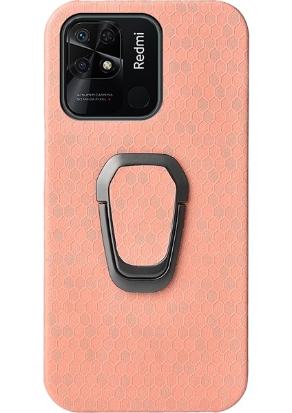 Xiaomi Redmi 10C 4g Pembe Için Ring Tutucu Cilt Telefon Kılıfı (Yurt Dışından)