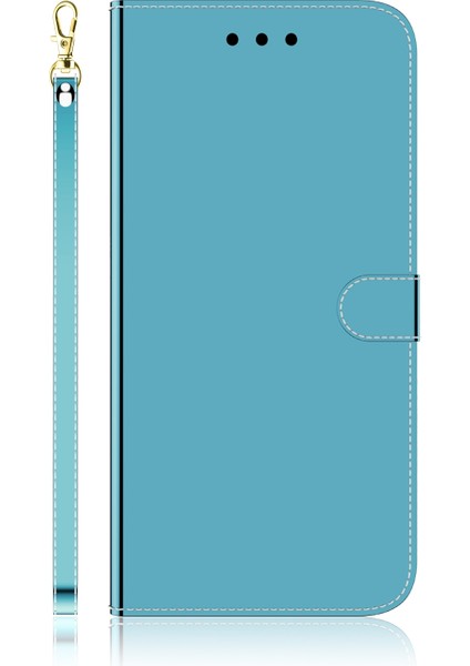 Zte Blade A72 / V40 Vita Blue Için Taklit Edilen Ayna Pu Kılıfı (Yurt Dışından)