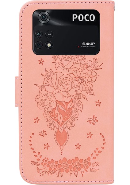 Xiaomi Poco M4 Pro Pink Için Deri Kılıf (Yurt Dışından)