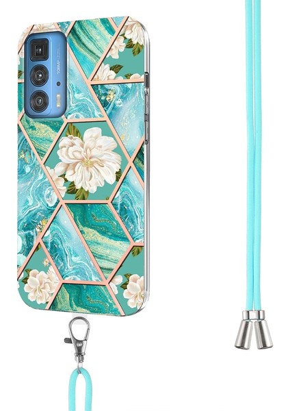 Motorola Edge 20 Pro Mavi Çiçek Için Tpu Telefon Kılıfı (Yurt Dışından) modelleri