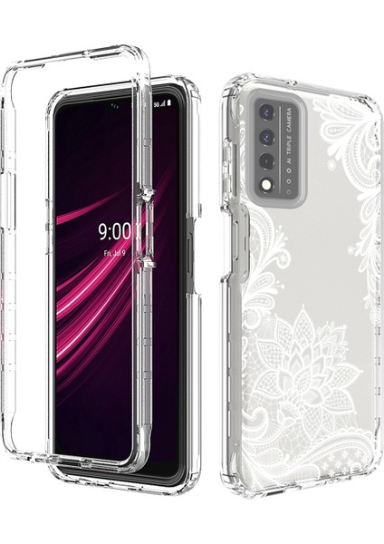 T-Mobile Revvl Artı Beyaz Çiçek Için Şeffaf Boyalı Kasa (Yurt Dışından)