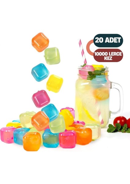 Nordgröna 20 Adet Sürekli Kullanım Buz Küpü