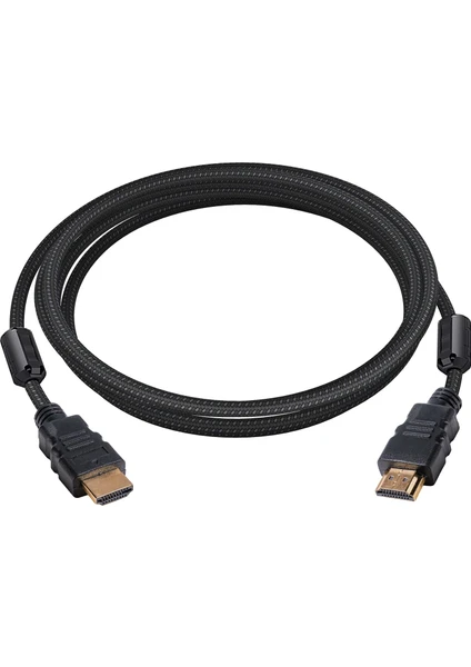 HDMI Kablosu Gold 1.4V 3D 4K Örgülü Filtreli 1.5mt Gabble GAB-015