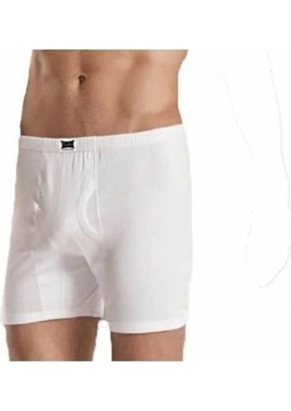 Tutku erkek Beyaz 6'lı Paket Penye Paçalı Külot