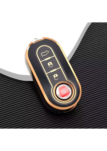 Fiat Doblo Anahtar Kılıfı Nano Siyah Gold