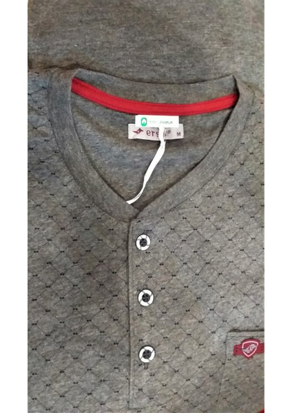 Uzun Kol Pamuklu Erkek Pijama Takımı Mevsimlik