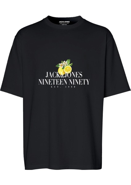 Jack & Jones Desenli Siyah Erkek Çocuk T-Shirt 1223082210