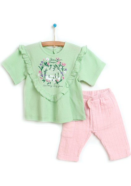 Hello Baby Botanical Garden Bluz – Pantolon Kız Bebek