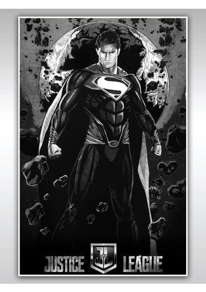 Superman Poster 40X60CM Afiş - Kalın Poster Kağıdı Dijital Baskı