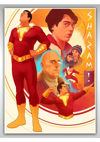 Shazam Poster 45X60CM Afiş - Kalın Poster Kağıdı Dijital Baskı