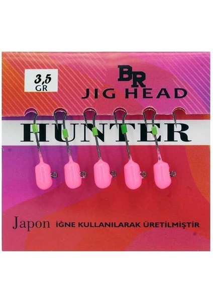 Br Jig Head - Hunter 3.5gr Pink Uv Glow