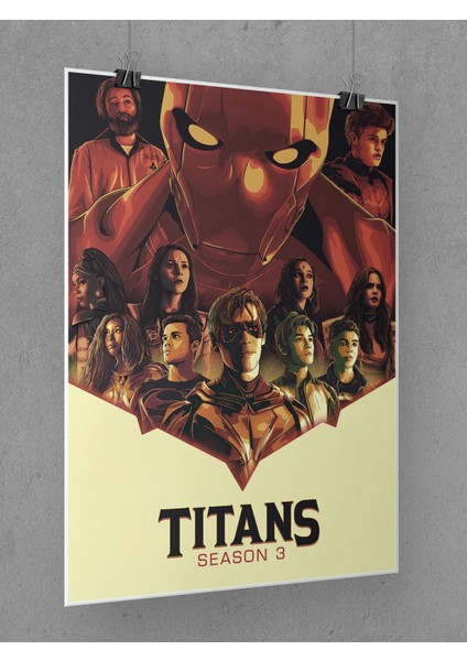 Titans Poster 45X60CM Afiş - Kalın Poster Kağıdı Dijital Baskı