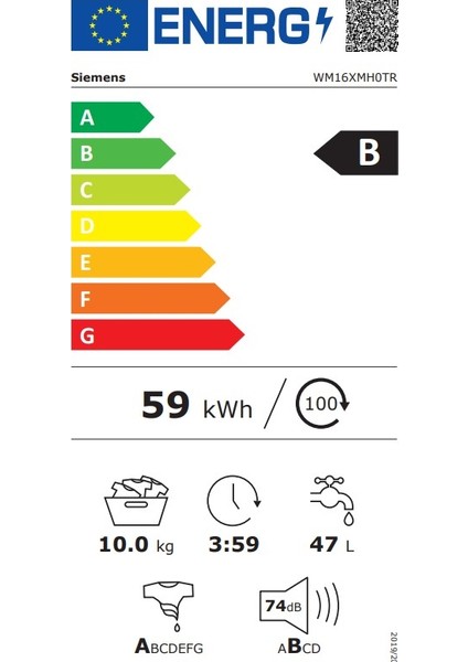 WM16XMH0TR 10 kg 1600 Devir Çamaşır Makinesi