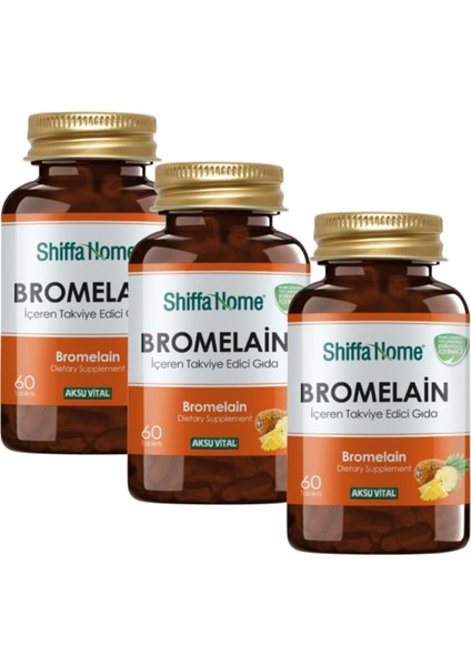 Bromelain 60 Tablet x 3 Adet