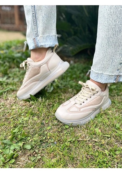 105-BJ Bej Kadın Spor Ayakkabı & Sneaker