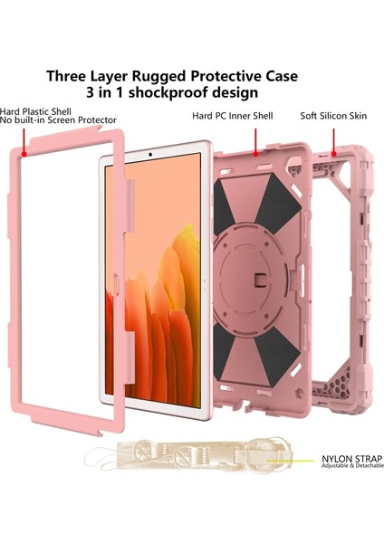 Samsung Galaxy Sekmesi Için A7 T500 / T505 Kılıf Tutucu Gül Altın (Yurt Dışından)