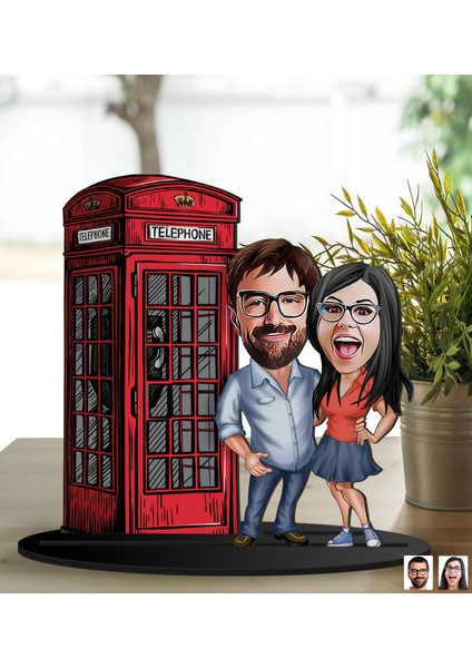 Kişiye Özel Sevgililer Karikatürlü 3D Ahşap Biblo, Sevgili Biblo, Ahşap Biblo, Sevgiliye Hediye, Sevgililer Günü Hediyesi-8