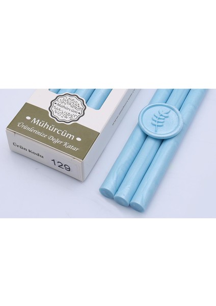 Mühür Mumu Çubuk 11MMX120MM 10 Lu Paket Model: 129 Mavi Bulut